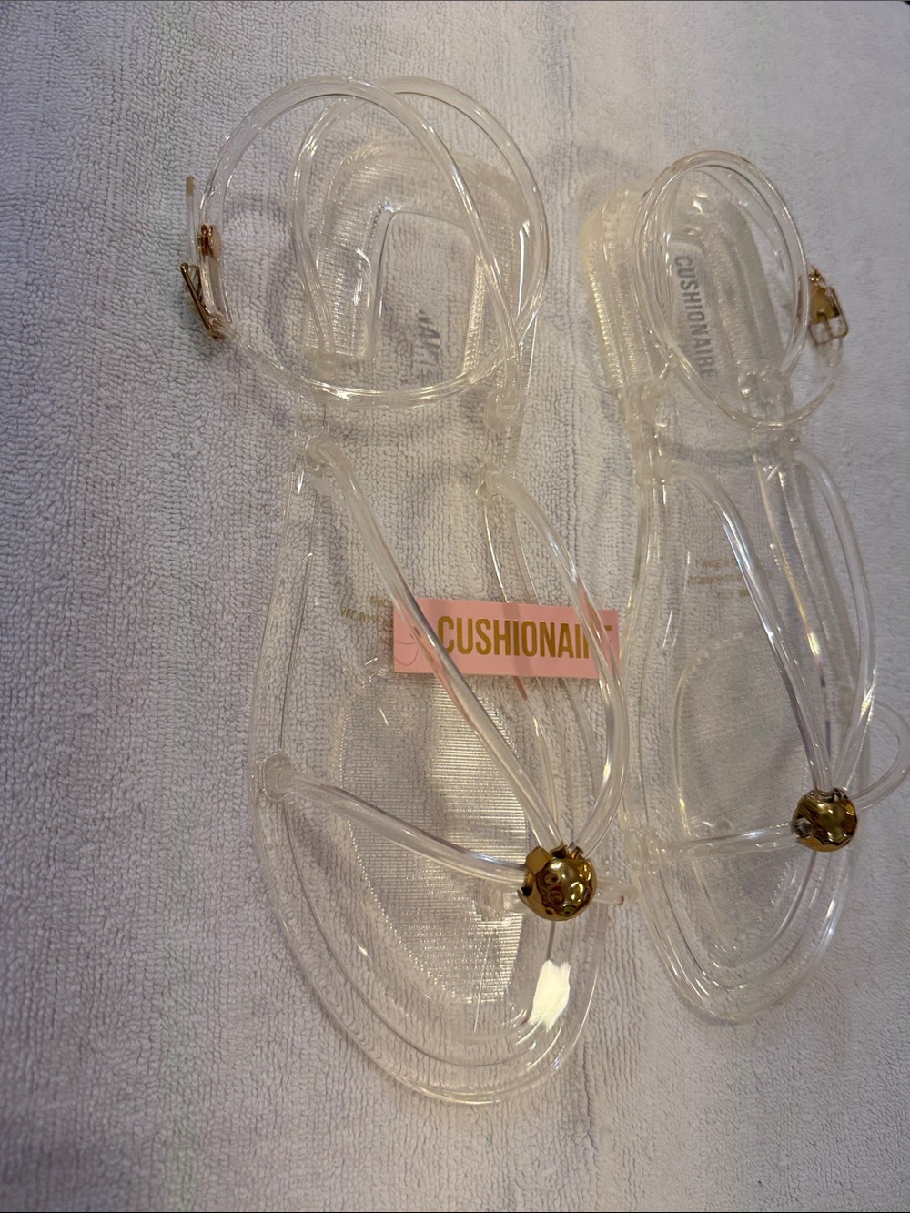 Clear and gold jelly sandals - Picture 3 of 4